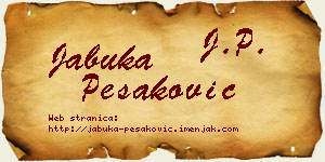 Jabuka Pešaković vizit kartica